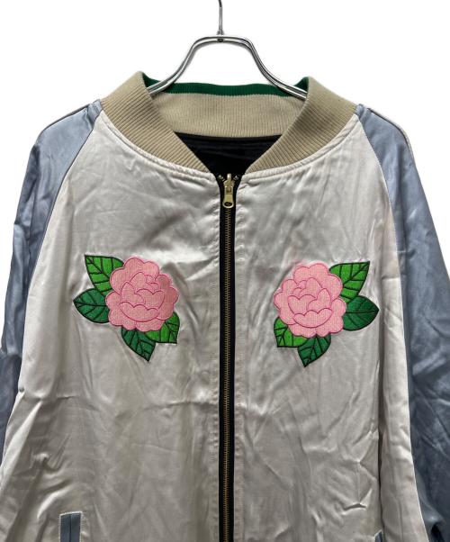 ALLY & DIA（アリーアンドダイア）ALLY & DIA (アリーアンドダイア) REVERSIBLE SOUVENIR JACKET アイボリー×ブラック サイズ:ＸＬの古着・服飾アイテム