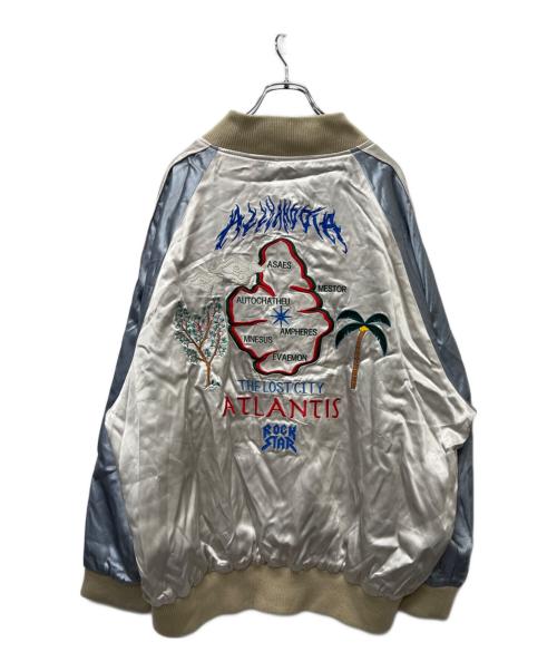 ALLY & DIA（アリーアンドダイア）ALLY & DIA (アリーアンドダイア) REVERSIBLE SOUVENIR JACKET アイボリー×ブラック サイズ:ＸＬの古着・服飾アイテム
