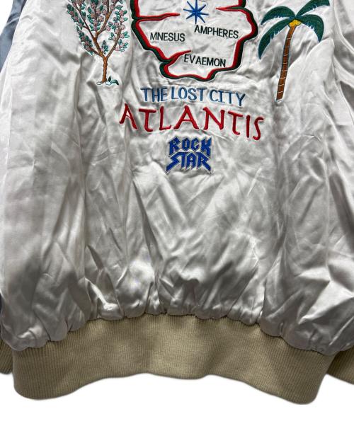 ALLY & DIA（アリーアンドダイア）ALLY & DIA (アリーアンドダイア) REVERSIBLE SOUVENIR JACKET アイボリー×ブラック サイズ:ＸＬの古着・服飾アイテム