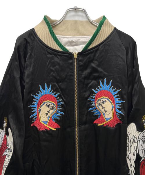 ALLY & DIA（アリーアンドダイア）ALLY & DIA (アリーアンドダイア) REVERSIBLE SOUVENIR JACKET アイボリー×ブラック サイズ:ＸＬの古着・服飾アイテム