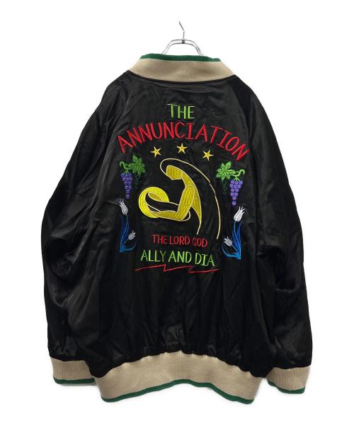 ALLY & DIA（アリーアンドダイア）ALLY & DIA (アリーアンドダイア) REVERSIBLE SOUVENIR JACKET アイボリー×ブラック サイズ:ＸＬの古着・服飾アイテム