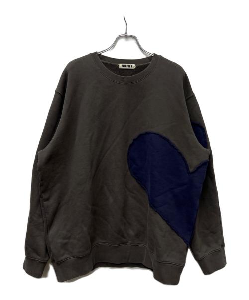 NKNIT（ンニット）NKNIT (ンニット) pattern pullover sweat グレーの古着・服飾アイテム