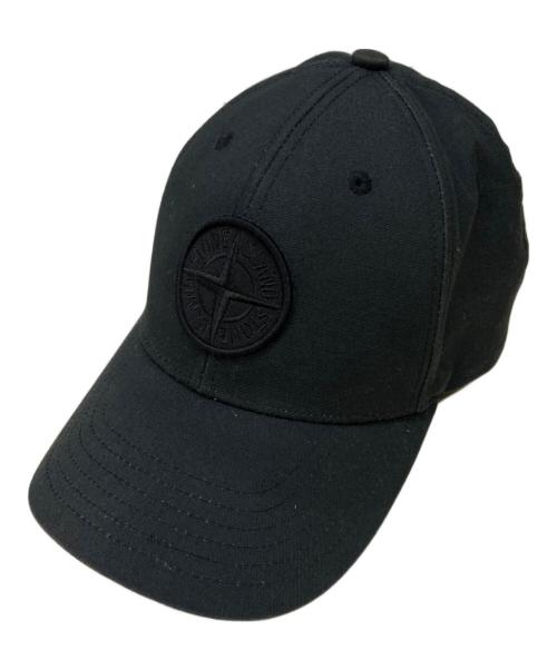 STONE ISLAND（ストーンアイランド）STONE ISLAND (ストーンアイランド) ベースボールキャップ ブラックの古着・服飾アイテム