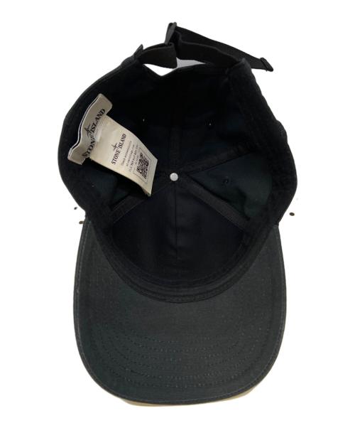 STONE ISLAND（ストーンアイランド）STONE ISLAND (ストーンアイランド) ベースボールキャップ ブラックの古着・服飾アイテム
