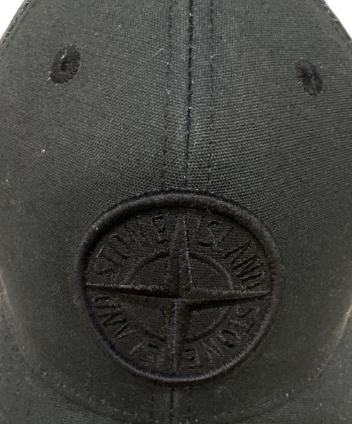 STONE ISLAND（ストーンアイランド）STONE ISLAND (ストーンアイランド) ベースボールキャップ ブラックの古着・服飾アイテム