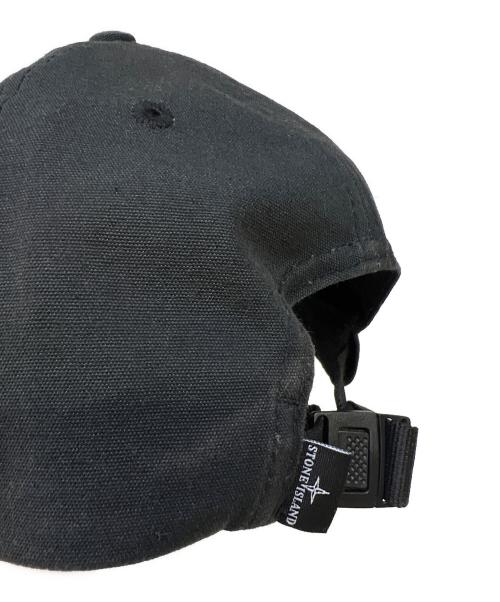 STONE ISLAND（ストーンアイランド）STONE ISLAND (ストーンアイランド) ベースボールキャップ ブラックの古着・服飾アイテム