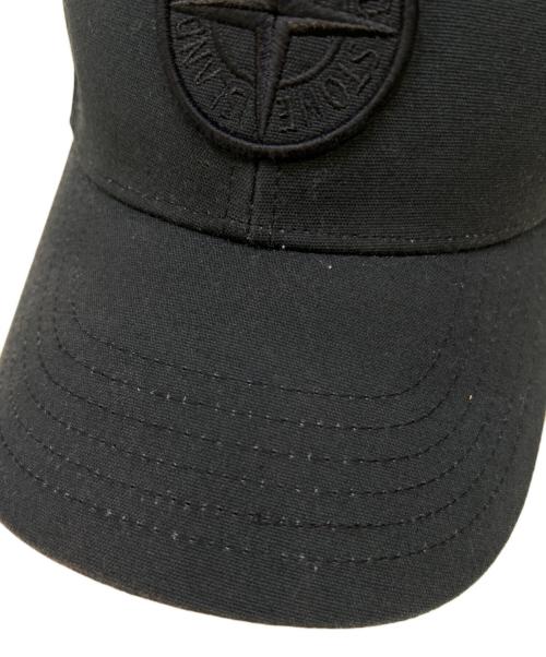 STONE ISLAND（ストーンアイランド）STONE ISLAND (ストーンアイランド) ベースボールキャップ ブラックの古着・服飾アイテム
