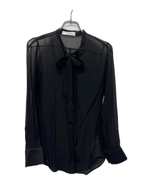 VALENTINO（ヴァレンティノ）VALENTINO (ヴァレンティノ) 長袖ブラウス ブラック サイズ:４０の古着・服飾アイテム