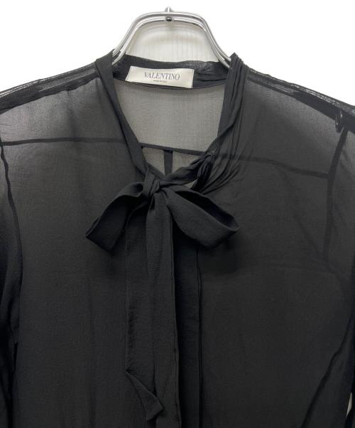 VALENTINO（ヴァレンティノ）VALENTINO (ヴァレンティノ) 長袖ブラウス ブラック サイズ:４０の古着・服飾アイテム