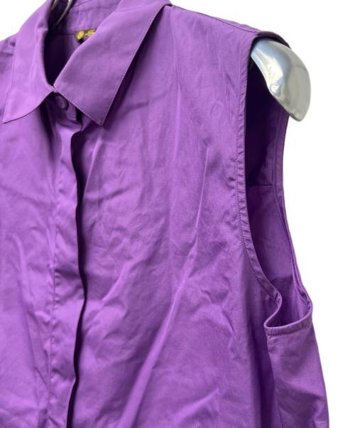 LORO PIANA（ロロピアーナ）LORO PIANA (ロロピアーナ) ノースリーブブラウス パープル サイズ:３８の古着・服飾アイテム