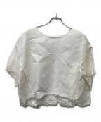DRAWERドゥロワー）の古着「半袖ブラウス」｜ホワイト