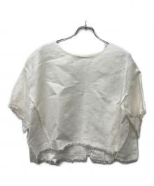 DRAWER（ドゥロワー）の古着「半袖ブラウス」｜ホワイト