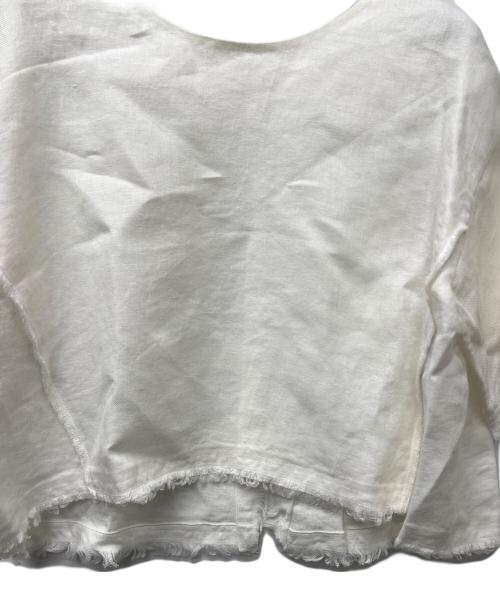 DRAWER（ドゥロワー）DRAWER (ドゥロワー) 半袖ブラウス ホワイト サイズ:３６の古着・服飾アイテム