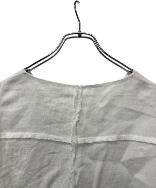 DRAWER（ドゥロワー）DRAWER (ドゥロワー) 半袖ブラウス ホワイト サイズ:３６の古着・服飾アイテム