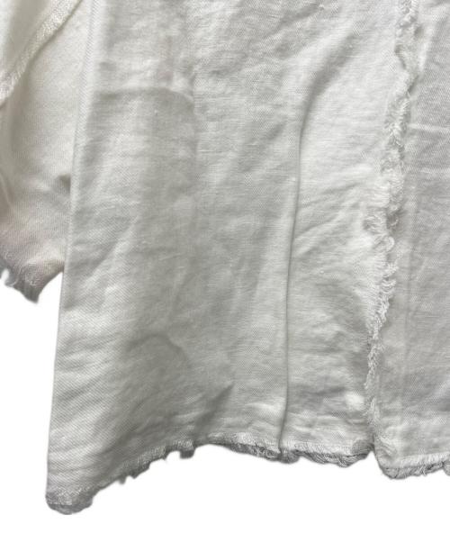 DRAWER（ドゥロワー）DRAWER (ドゥロワー) 半袖ブラウス ホワイト サイズ:３６の古着・服飾アイテム