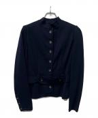 CHANELシャネル）の古着「パリボンベイニットジャケット」｜ネイビー
