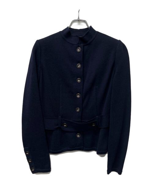 CHANEL（シャネル）CHANEL (シャネル) パリボンベイニットジャケット ネイビー サイズ:３６の古着・服飾アイテム