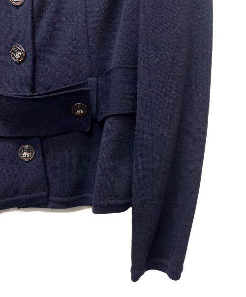 CHANEL（シャネル）CHANEL (シャネル) パリボンベイニットジャケット ネイビー サイズ:３６の古着・服飾アイテム