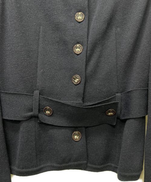 CHANEL（シャネル）CHANEL (シャネル) パリボンベイニットジャケット ネイビー サイズ:３６の古着・服飾アイテム