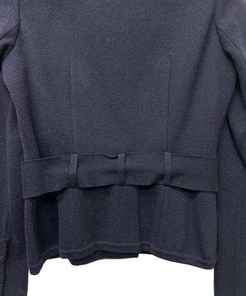 CHANEL（シャネル）CHANEL (シャネル) パリボンベイニットジャケット ネイビー サイズ:３６の古着・服飾アイテム
