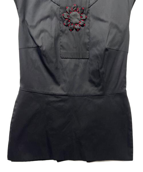 PRADA（プラダ）PRADA (プラダ) ノースリーブブラウス ブラック サイズ:３８の古着・服飾アイテム