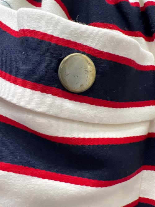 VARENTINE（ヴァレンティーン）VARENTINE (ヴァレンティーン) ノースリーブ・キャミソールワンピース ホワイト×ネイビー サイズ:38の古着・服飾アイテム