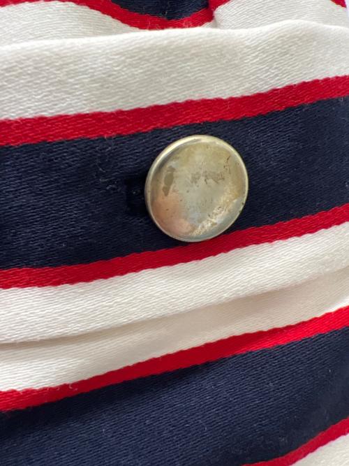 VARENTINE（ヴァレンティーン）VARENTINE (ヴァレンティーン) ノースリーブ・キャミソールワンピース ホワイト×ネイビー サイズ:38の古着・服飾アイテム