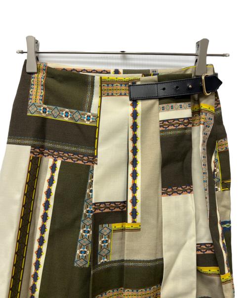 ETRO（エトロ）ETRO (エトロ) ミディスカート ベージュ×カーキ サイズ:３６の古着・服飾アイテム