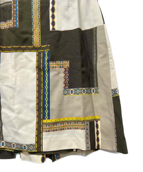 ETRO（エトロ）ETRO (エトロ) ミディスカート ベージュ×カーキ サイズ:３６の古着・服飾アイテム