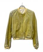 DRAWERドゥロワー）の古着「ジップブルゾン」｜イエロー