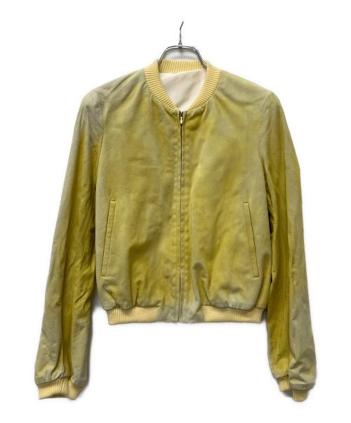DRAWER（ドゥロワー）DRAWER (ドゥロワー) ジップブルゾン イエロー サイズ:36の古着・服飾アイテム