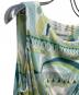 中古・古着 Emilio Pucci (エミリオ プッチ) ノースリーブ・キャミソールワンピース ブルー×ホワイト サイズ:３４：7000円