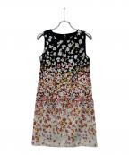 RED VALENTINOレッドヴァレンティノ）の古着「ノースリーブ・キャミソールワンピース」｜ブラック×ホワイト