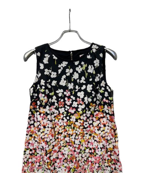 RED VALENTINO（レッドヴァレンティノ）RED VALENTINO (レッドヴァレンティノ) ノースリーブ・キャミソールワンピース ブラック×ホワイト サイズ:３８の古着・服飾アイテム