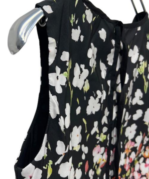 RED VALENTINO（レッドヴァレンティノ）RED VALENTINO (レッドヴァレンティノ) ノースリーブ・キャミソールワンピース ブラック×ホワイト サイズ:３８の古着・服飾アイテム