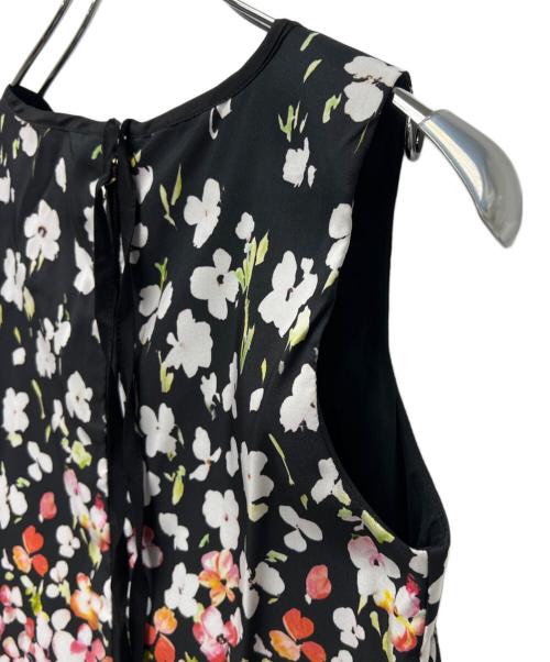 RED VALENTINO（レッドヴァレンティノ）RED VALENTINO (レッドヴァレンティノ) ノースリーブ・キャミソールワンピース ブラック×ホワイト サイズ:３８の古着・服飾アイテム