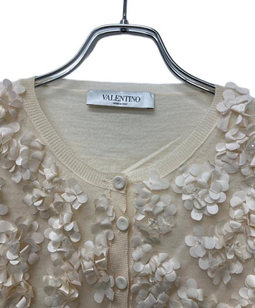 VALENTINO（ヴァレンティノ）VALENTINO (ヴァレンティノ) 薄手カーディガン ベージュ サイズ:Ｓの古着・服飾アイテム