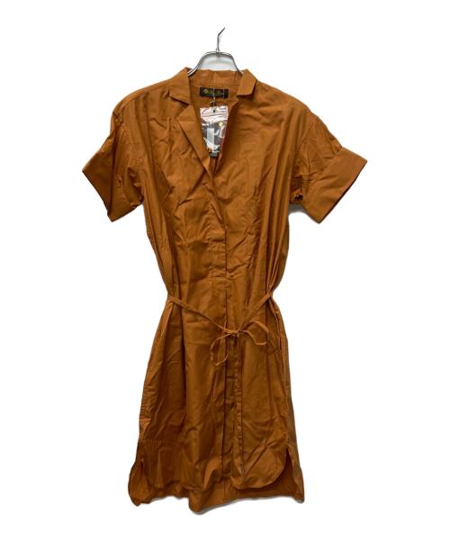 LORO PIANA（ロロピアーナ）LORO PIANA (ロロピアーナ) 半袖ワンピース オレンジ サイズ:３８の古着・服飾アイテム