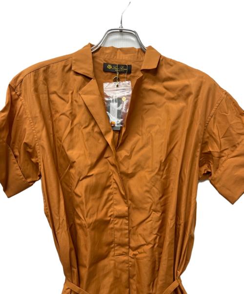 LORO PIANA（ロロピアーナ）LORO PIANA (ロロピアーナ) 半袖ワンピース オレンジ サイズ:３８の古着・服飾アイテム