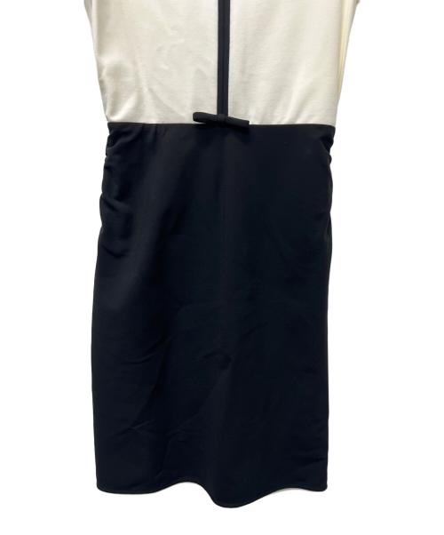 VALENTINO（ヴァレンティノ）VALENTINO (ヴァレンティノ) 半袖ワンピース ホワイト×ブラック サイズ:４０の古着・服飾アイテム