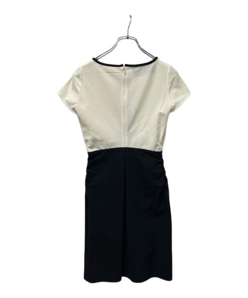 VALENTINO（ヴァレンティノ）VALENTINO (ヴァレンティノ) 半袖ワンピース ホワイト×ブラック サイズ:４０の古着・服飾アイテム