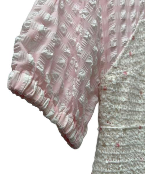 CHANEL（シャネル）CHANEL (シャネル) 半袖ワンピース ピンク×ホワイト サイズ:３６の古着・服飾アイテム