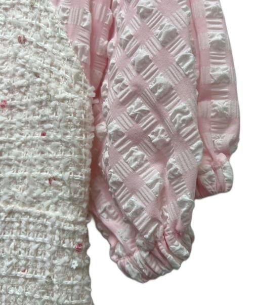 CHANEL（シャネル）CHANEL (シャネル) 半袖ワンピース ピンク×ホワイト サイズ:３６の古着・服飾アイテム