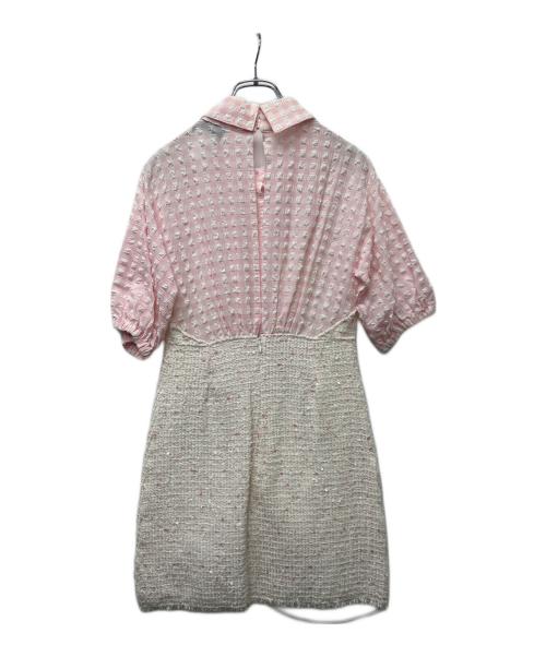 CHANEL（シャネル）CHANEL (シャネル) 半袖ワンピース ピンク×ホワイト サイズ:３６の古着・服飾アイテム