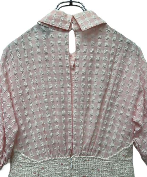 CHANEL（シャネル）CHANEL (シャネル) 半袖ワンピース ピンク×ホワイト サイズ:３６の古着・服飾アイテム