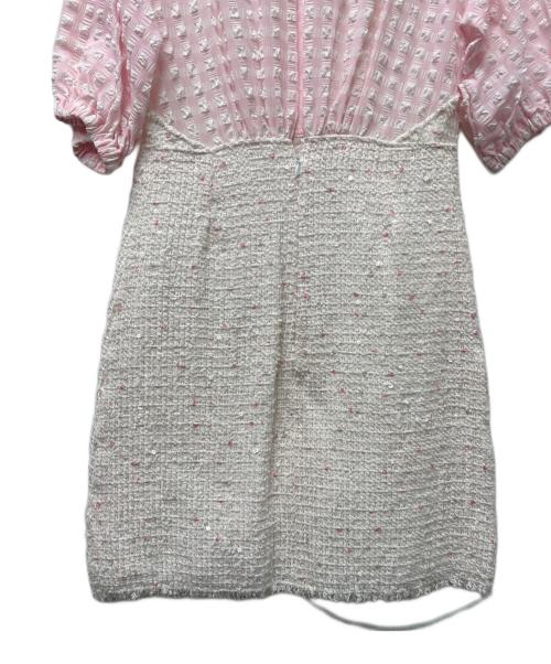 CHANEL（シャネル）CHANEL (シャネル) 半袖ワンピース ピンク×ホワイト サイズ:３６の古着・服飾アイテム