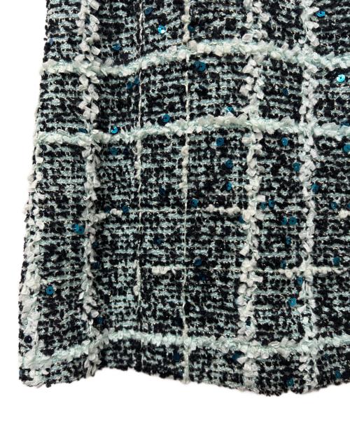 DRAWER（ドゥロワー）DRAWER (ドゥロワー) ツイードスカート グリーン サイズ:３６の古着・服飾アイテム