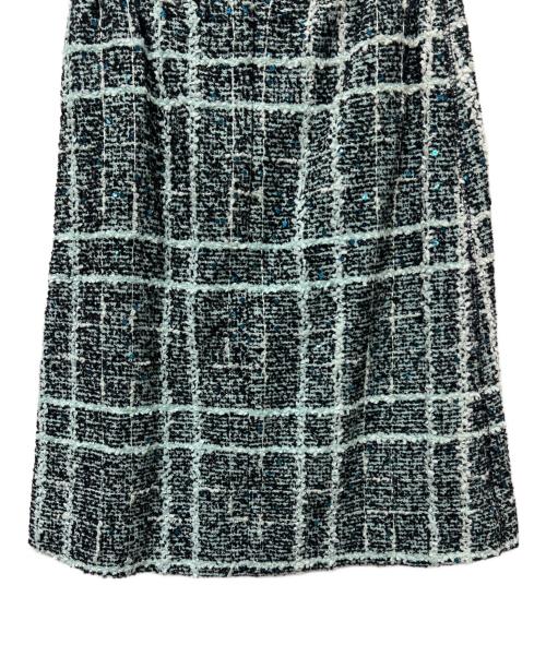 DRAWER（ドゥロワー）DRAWER (ドゥロワー) ツイードスカート グリーン サイズ:３６の古着・服飾アイテム