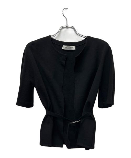 VALENTINO（ヴァレンティノ）VALENTINO (ヴァレンティノ) ニットカーディガン ブラック サイズ:Ｓの古着・服飾アイテム