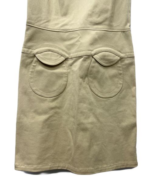 RED VALENTINO（レッドヴァレンティノ）RED VALENTINO (レッドヴァレンティノ) ノースリーブワンピース ベージュ サイズ:３８の古着・服飾アイテム